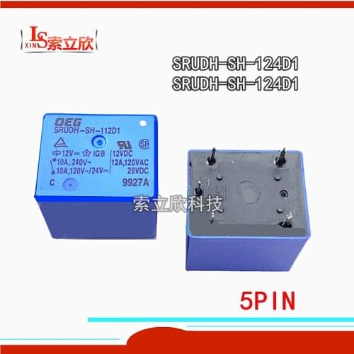 10PCS/LOT New Relay SRUDH-SS-124D1 SRUDH-SH-124D1 24VDC SRUDH-SS-112D1 SRUDH-SS-124D1 SRUDH-SH 124D1 SRUDH SH 124D1 5PIN 12A