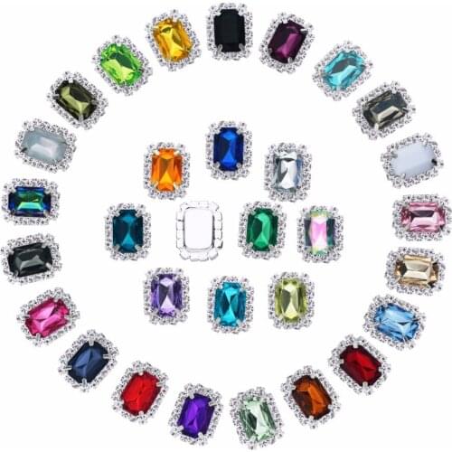 100PCS/Lot(BTN-5673) 19*15mm crystal rhinestone button flatback embroidery Home Decoration Wedding invitation Accessories