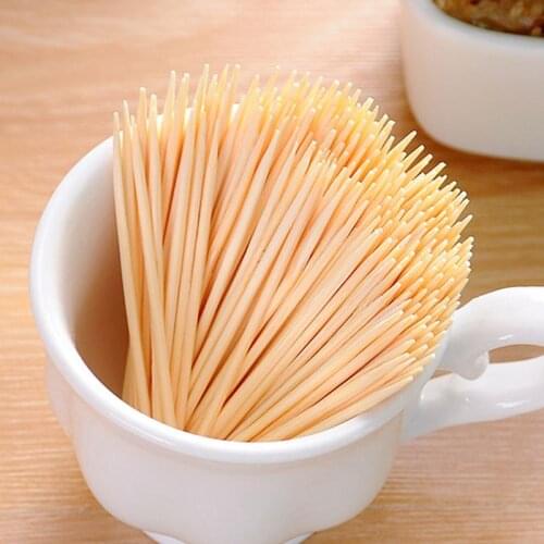 100Pcs/bag Disposable Bamboo Wooden Toothpicks Dental Double Sided Oral Hygiene