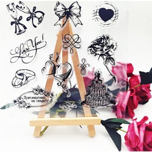 14*14.5CM Hot selling Bow transparent clear stamp / silicone seal roller stamp DIY scrapbook album / card production