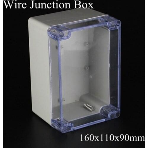 160x110x90mm ABS IP65 Waterproof Plastic Wire Junction Box Transparent Enclosure Clear Project Case Electronic Terminal