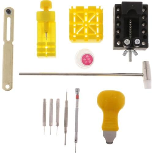 19 Pcs Watch Tools Set Watch Case Opener Remove Spring Pins