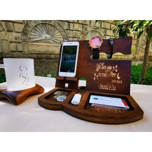 1st Fathers Day, Docking Station Men Personalized, First fathers day Gift, First Time Dad Gift, New Dad Gift, New Daddy Gift, De