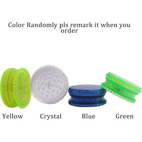 3parts 60mm Pipe Smoking Grinder Tobacco Grinder Plastic Tobacco Mill Grinder Herb Spice Crusher For Smoking Accessories