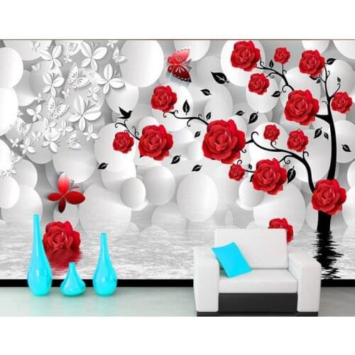 3d wallpaper for room 3d ball background rose tree wall mural photo wallpaper photo 3d wallpaper