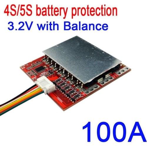 4S 5S 100A 12.8V 16V PCM BMS battery protection board w/ Balance for LiFePo4 Lithium iron phosphate battery 3.2V