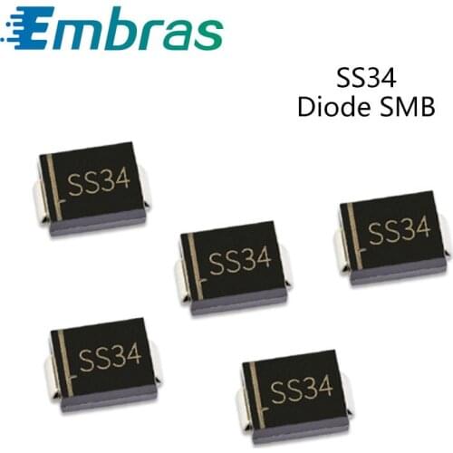 50Pcs SMD Schottky Barrier Rectifier Diode SS56 SS310 SS36 SS510 SS54 SS34 3A 40V 30V 20V 50V 60V 80V 100V 200V DO-214AB SMC