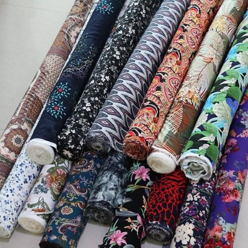 50cm*135cm Vintage Multiple Styles Viscose Fabric For DIY Sewing Summer Dress Bed Sheet Rayon Patchwork Fabric Soft