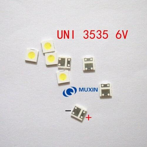 5000pcs/lot For UNI LED backlight LCD TV 3535 3537 LED SMD Lamp bead bead 1W 6V 3535 1.2W Cold white UNI MSL-638DEGSW-E263G