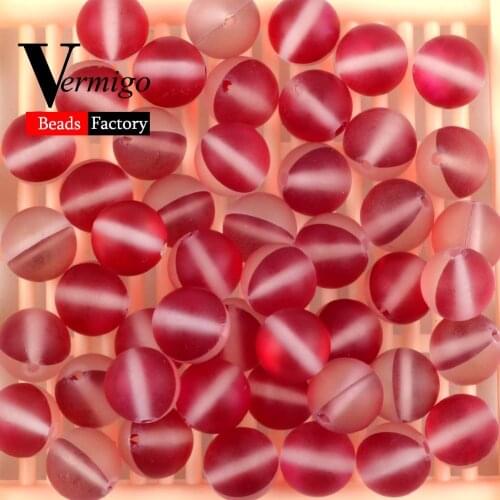A+High Quality Dull Polished Matte Dark Red Moonstone Austrian Crystal Beads Natural Stone Round Spacer Beads For Jewelry Making