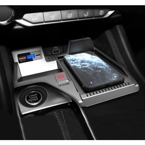 15W QI car wireless charger for Nissan Sylphy Sentra 2020 2021 accessories fast phone charger charging plate charging holder