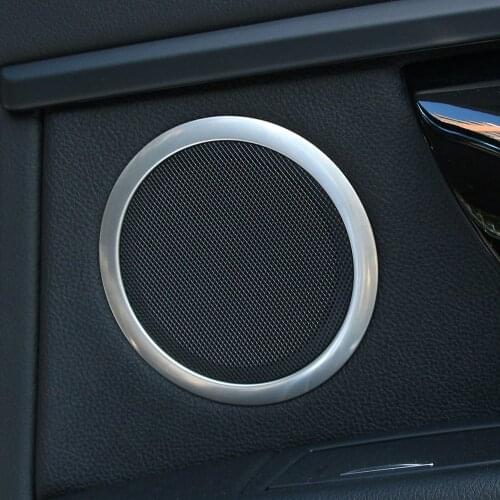 Car Accessories, Interior Door Stereo Speaker Ring Chrome Trim Cover For BMW 3 Series F30 F34 320i 316 Sedan 2012 2013 2014 2015