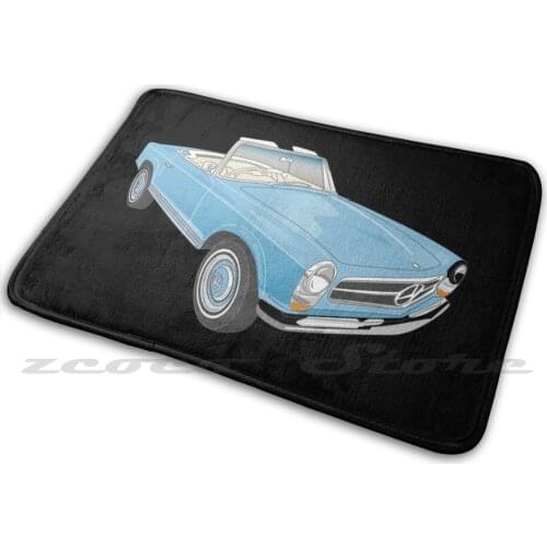Car Blue Cartoon Design Carpet Rug Non-Slip Water Absorb Door Mat Car Cars Jdm Nissan Racing Auto Euro Lexus Mazda Mclaren