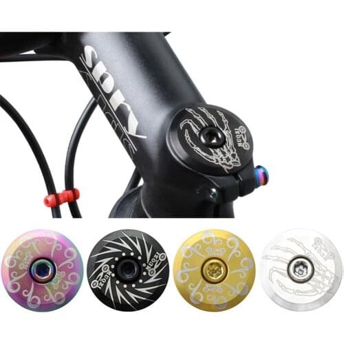MUQZI Bicycle Headset Cover Titanium Alloy 28.6mm Front Fork Handlebar Top Cover Mountain Road Dead Fly Modification