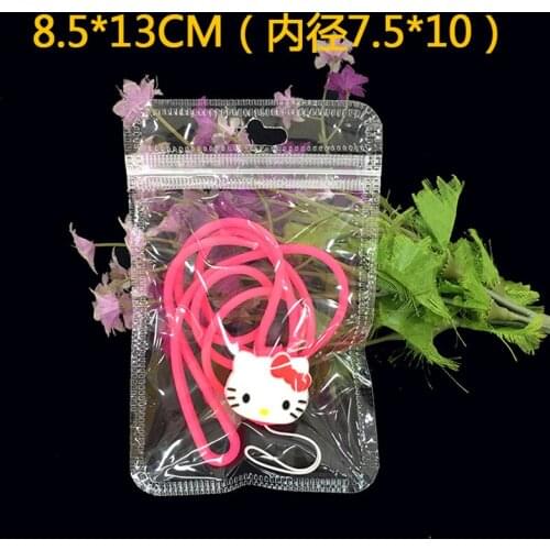 DHL 2000Pcs/Lot Plastic Clear Zip Lock Small Bag Transparent Poly Self Seal Grocery Package ZipLock Storage Bags With Hang Hole