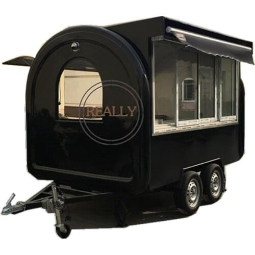 Double Axles Street Food Trailer Truck Mobile Kitchen Van Food Cart for Sale Electric Vehicle Car Color Customizable