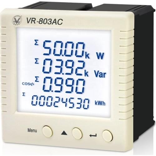 Electric Energy Meter DC LCD Display Three Phase Smart Type