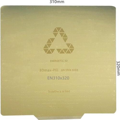 FLEXBED New 310x320mm Removal Sprinng Steel PEI Flexplate,Flexible print Surface for CR-10S pro 3D Printer hot bed