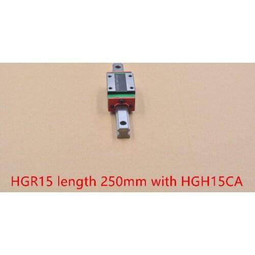 HGR15 linear guide width 15mm length 250mm with HGH15CA linear motion slide rail for cnc xyz axis 1pcs