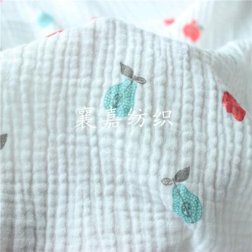 Cotton Rag Bubble Yarn Infant Double-layered Gauze Small Blanket Cloth Pajamas Home Cloth Fabric