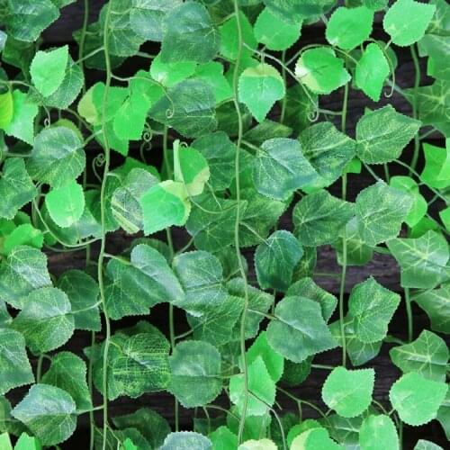 10PCS Garland Plants Vine Flowers Wedding Decoration Mariage Natural 1Pc 2.4 meters long Green Artificial Hanging Ivy Leaves