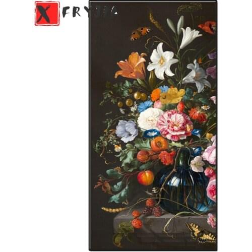 Full Square round Diamond Vase of flowers 5D DIY Diamond Painting Embroidery Cross Stitch kits diamond Mosaic Home Decoration