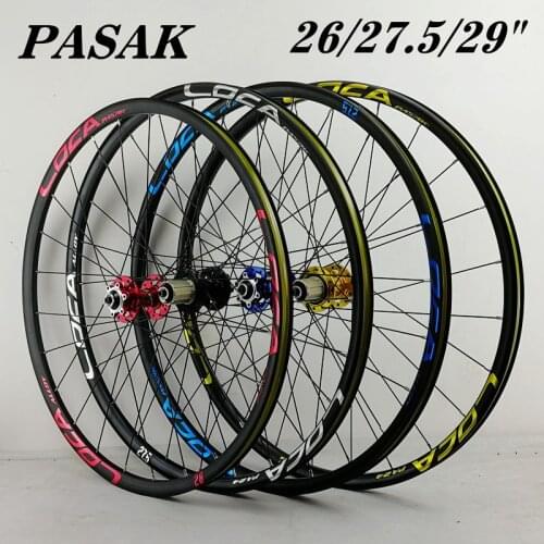 PASAK bicycle wheel 4 bearing disc brake 26/27.5/29 "mountain bike wheel set wheel six-jaw ultra-light wheel 1650g