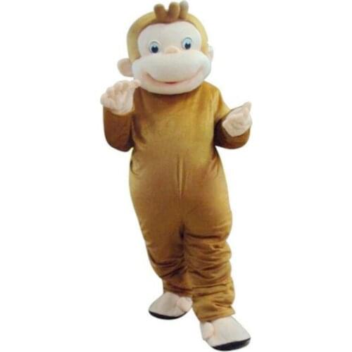 Brown Monkey Mascot Costume Halloween Cosplay Party Game Costume Cartoon Character Handmade Adult Size Birthday Gift for Kids