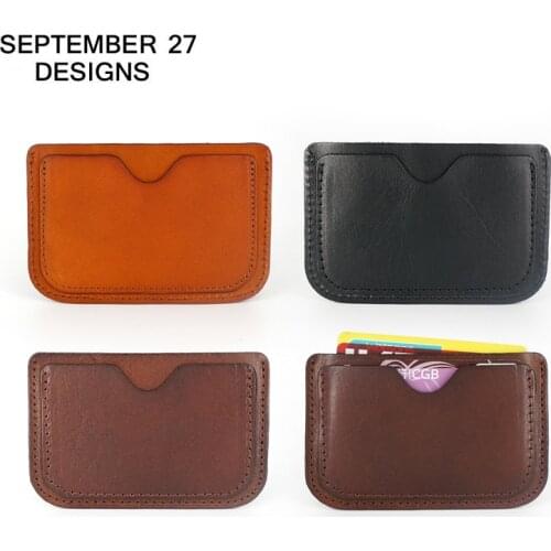 New Fashion Credit/ID/Bus Card Case Genuine Leather Luxury Thin Business Card Holder Cowskin Men Slim Purses Women Mini Wallets