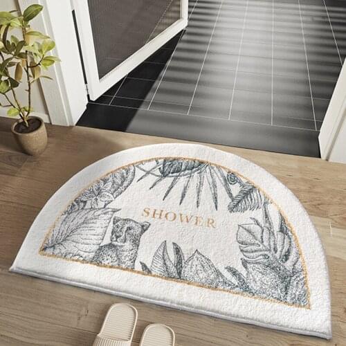Soft Bathroom Carpet Modern Printed Entrance Door Mat Absorb Water Durable Floor Rug Anti-slip Washable Bath Mats Home Decor