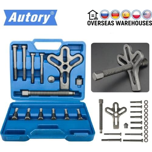 13pcs Car Steering Wheel Puller Removal Tool Harmonic Balancer Auto Special Disassembly Tools Heavy Duty Crankshaft Gear Repair