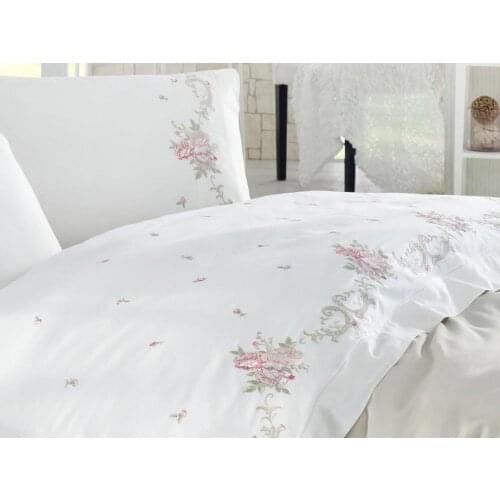 DANTELA - NEW SEASON, NEW COLLECTION Lace Embroidery Duvet Cover Set (White)
