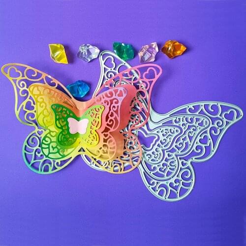 New Four-piece Giant Butterfly cutting Die mould pattern scrapbook die embossing DIY handicraft paper card photo album metal