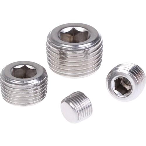 1/8" 1/4" 3/8" 1/2" NPT Male SS304 Stainless Steel Countersunk End Plug Internal Hex Head Socket Pipe Fitting