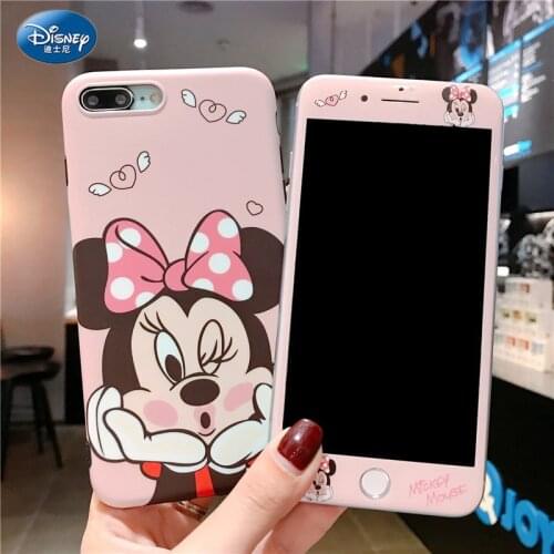 Disney 2021 Mickey Cartoon Silicone Phone Case Soft Screen Protector & Case For iPhone 117 8 Plus X XR XS 11 Pro Cover zz0427-12