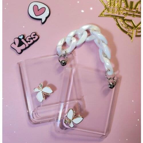 For Samsung Galaxy Z flip mobile phone case f7070 f7000 folding 5g fashion simple Butterfly