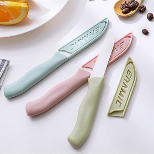 Folding Knife Ceramic Fruit Knife Picnic Camping Cutter Kitchen Supplies Portable Pocket Knife Kitchen Fruit Knife Paring Knife