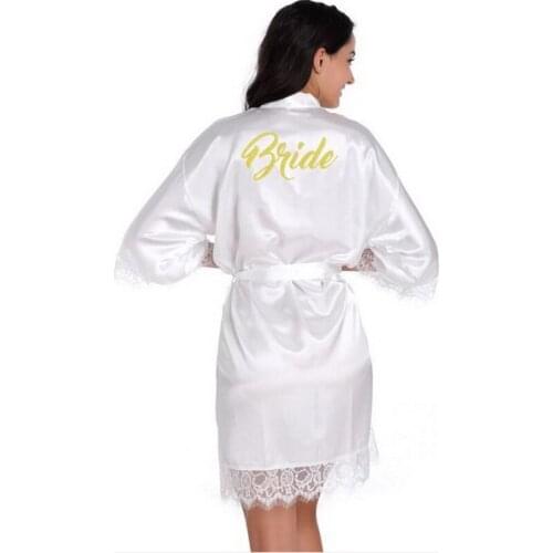 Bride wedding Short Robe Bath Gown New Womens Kimono Yukata Nightgown Lady Sleepshirts pajama Nightdress S-XL #4161
