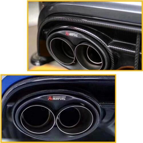 2 PCS Carbon Exhaust Tip for Rudi RS6 RS5 RS4 Exhaust Tips Car Styling R6 R5 R4 Upgrade RS Body
