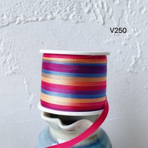 V250 A Roll Wholesale 2mm-36mm 100% Pure Silk Embroidery Ribbons Handcraft Supply Double Faced Thin Taffeta Silk Ribbon