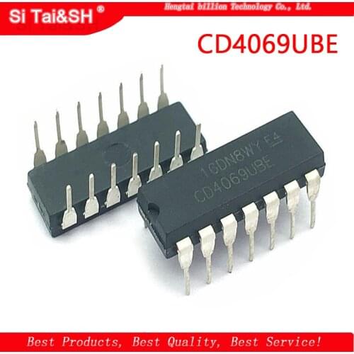 10PCS CD4069UBE DIP14 CD4069U DIP CD4069 DIP-14 CD4069BE new and original IC