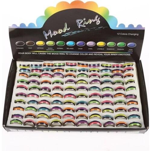100PCS MOOD RINGS !! COLOR CHANGE