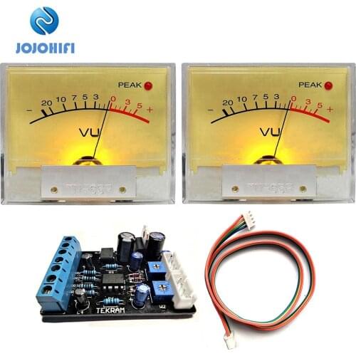 2pcs PEAK Lamp + 1pcs Driver Board TN-65F VU Meter Table Head op amp DB Power Amplifier Mixer level lamp peak Sound Pressure