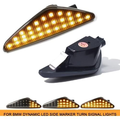 2Pcs Sequential Flashing LED Turn Signal Dynamic Light For BMW X3 X5 X6 F25 E70 E71 E72 Auto Accessories Indicator Lamp