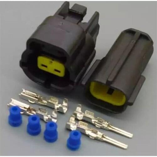 100 Sets pcs 2 Pin way Female or Male Waterproof Wire Plug Car Auto Sealed Car Truck Denso Connectors 174354-2 174352-2