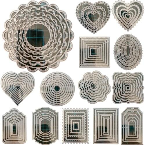 25PCS Frames Metal Cutting Dies Scrapbooking Stencil DIY Paper Card Decorative Embossing Die Cut Craft Dies 2020 NEW