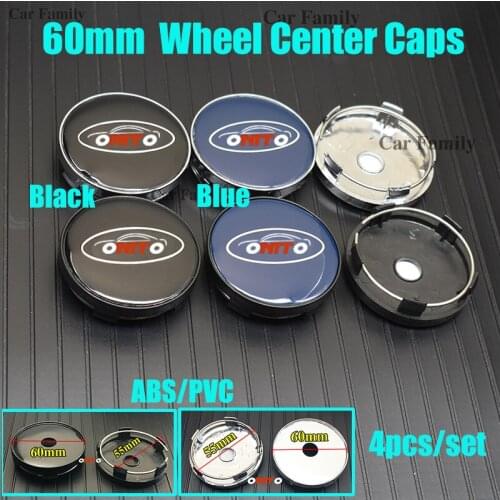 4pcs/set 60mm 6cm 4pcs ABS/PVC Auto Car Wheel Hub Center Caps Auto Rims Covers Badge for Ford Kuga Fusion Fiesta Transit Mustang