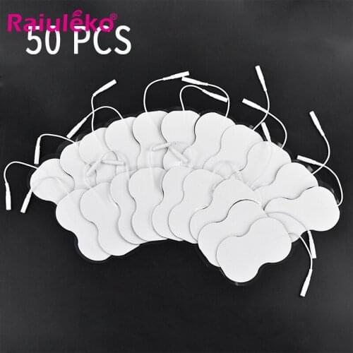 50Pcs Gourd Type Electrode Pads Body Massage Patches Replacement for Tens Massagers Machine Electronic Physiotherapy Massager
