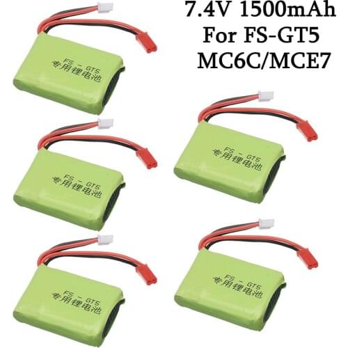 7.4v 1500mah Lipo Battery for Flysky FS-GT5 MC6C/MCE7 2.4G 6CH Transmitter battery parts 2S 7.4v For RC Car Boat Racing Drone