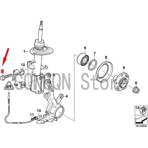 CAR bolt locating bolt bm wE53 X5 3.0D M57 E53 X5 3.0D M57N E53 X5 4.4I M62 Spare tire fixing screw Spare tire bolt